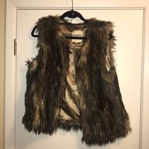 Faux fur vest